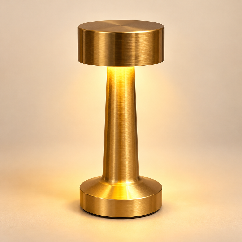 Rechargeable LED Table Lamp – Premium Gold Finish