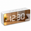 Mirror Finish LED Digital Alarm Clock with Temperature Display
